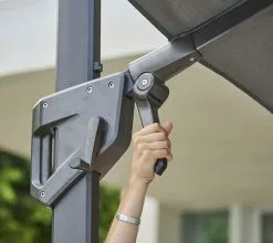 Cane-line Hyde Luxe Tilt Parasol Incl. Foot 11 Cane-line Hyde Luxe Tilt Parasol Incl. Foot -Home textiles Salgsbutik cane line parasol hyde luxe tilt parasol inkl fod aluminium m lysegraat stof b300 9671000