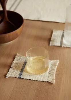 Ferm LIVING Ripple Low Glass (Set Of 4) -Home textiles Salgsbutik ferm living glas ripple low glass set of 4 smoked grey 56586