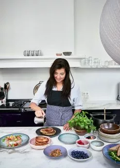 HKliving Home Chef Ceramics, Flat Bowl -Home textiles Salgsbutik hk living skaal home chef ceramics flat bowl purple green 8109921