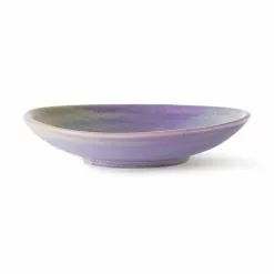 HKliving Home Chef Ceramics, Flat Bowl -Home textiles Salgsbutik hk living skaal home chef ceramics flat bowl purple green 9984498